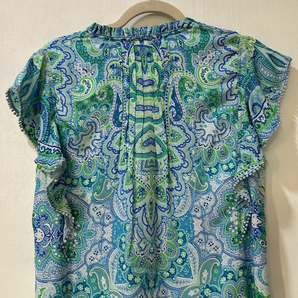 HALEBOB PIN TUCK PLEATS MINI DRESS GREEN Sz SMALL PULLOVER - Picture 4 of 16